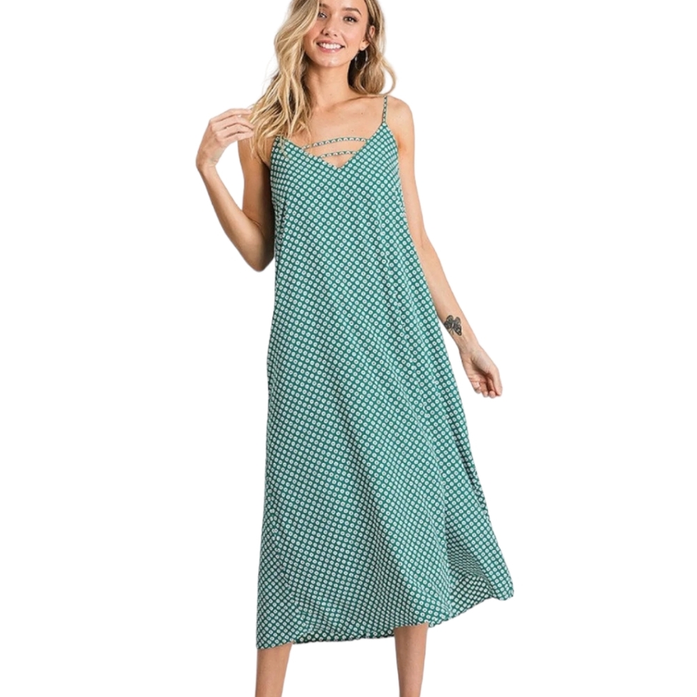 CY Fashion softly spoken floral boho maxi dress size small
